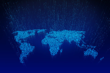 Poster - digital map background