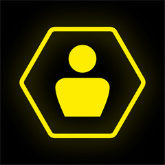 Poster - Neon Button Polygon - Avatar