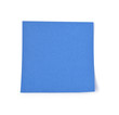 Blue post it paper note on white background