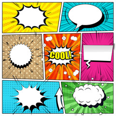 Wall Mural - Comic book bright background