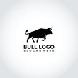 Bull silhouette Logo Template Design. Vector Illustrator Eps. 10