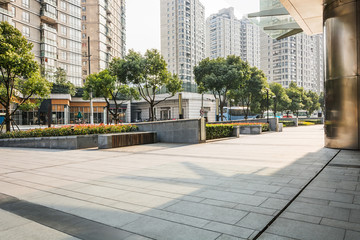 entrance of modern office building