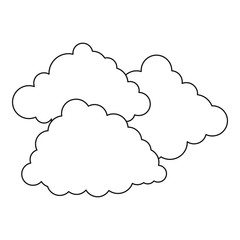 Poster - Cloudy weather icon. Outline illustration of cloudy weather vector icon for web