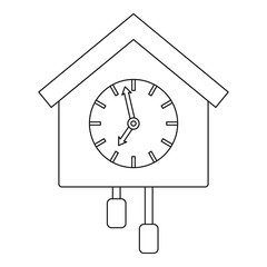 Poster - cuckoo clock icon. outline illustration of cuckoo clock vector icon for web