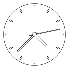 Poster - fine clock icon. outline illustration of fine clock vector icon for web
