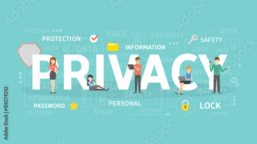 Cuadros en Lienzo Privacy concept illustration.