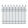 © anatolir - Fence with metal rod icon. Flat illustration of fence with metal rod vector icon for web.