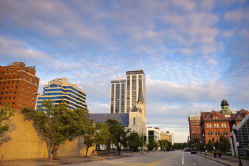 Wall Mural - Panorama of Peoria at sunset