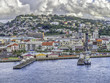 Harbour area of Fort-de-France, capital city of Martinique, an overseas department of France. 