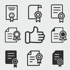 Sticker - Certificate icons set.