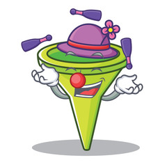 Poster - Juggling funnel character cartoon style