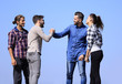 © ASDF - closeup .a group of successful young people.