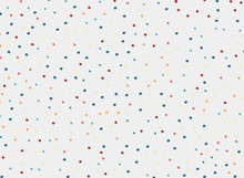 Polka Dots Colorful Pattern On White Background And Texture.
