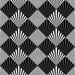 Wall Mural - seamless black and white minimal geometric pattern vector background. perfect for wallpapers, patter