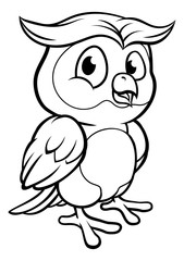 Wall Mural - Cartoon Owl Character