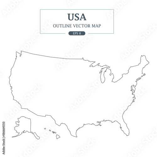 Vector North America Map Outline, HD Png Download - kindpng