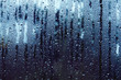 condensation droplets and rain in a window 