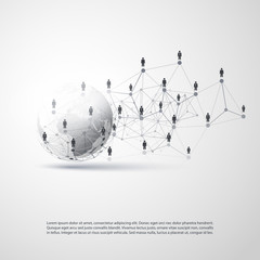 Poster - networks - business connections - social media concept design