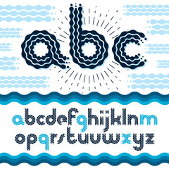 Poster - vector elegant ornate lower case english alphabet letters, abc collection. rounded bold retro font, 