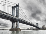 Fototapeta Mosty linowy / wiszący - Manhattan Bridge.