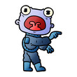 © lineartestpilot - cartoon weird alien communicating