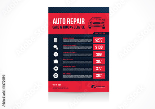 Download Free Auto Repair Cars Trucks Service Layout Template Brochure Mockup Flyer Vector Illustration Buy This Stock Vector And Explore Similar Vectors At Adobe Stock Adobe Stock PSD Mockups.
