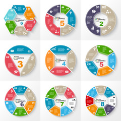 Wall Mural - infographic template. set