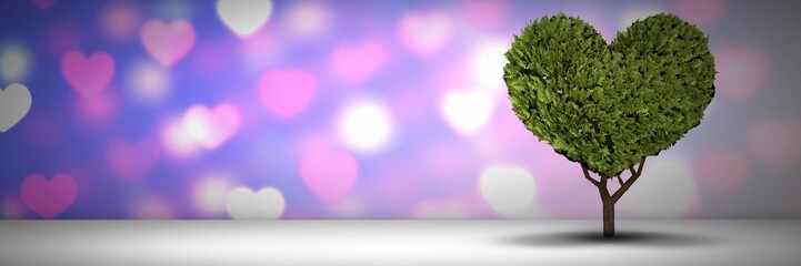 Poster - Valentines love hearts and tree