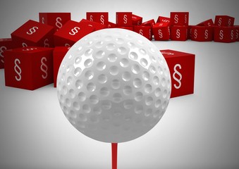 Sticker - 3D Section symbol icons and golf ball