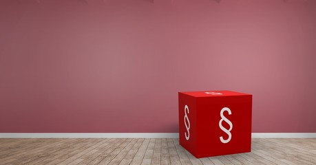 Poster - 3D Section icon on floor in room