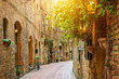 Alley in old town, San Gimignano, Tuscany, Italy