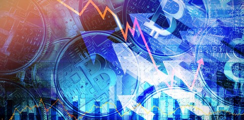 Poster - Composite image of stocks and shares