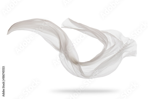 Fotografía Smooth elegant white cloth isolated on white background