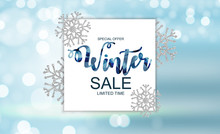 Winter Sale Background Special Offer Banner Background For Business And Advertising. Vector Illustration.