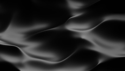 Poster - Abstract 3d rendering of smooth surface with ripples, cloth with waves, modern background design for poster, cover, branding, banner, placard