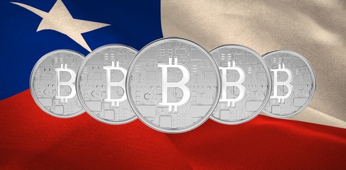 Poster - Composite image of bitcoin