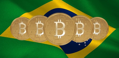 Poster - Composite image of bitcoin