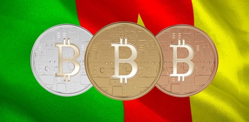Poster - Composite image of bitcoin