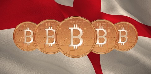 Poster - Composite image of bitcoin