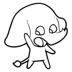 Naklejka na meble cute cartoon elephant