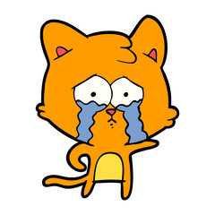 cartoon crying cat