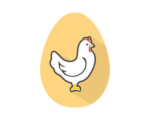 Canvas Print - chicken egg pop hen poultry livestock animal image vector