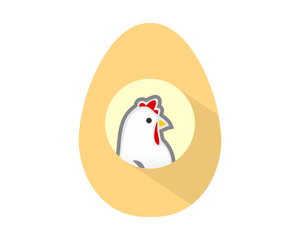 Canvas Print - chicken egg hen poultry livestock animal image vector