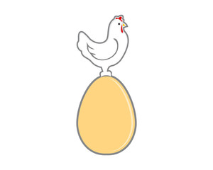 Canvas Print - chicken egg hen poultry livestock animal image vector
