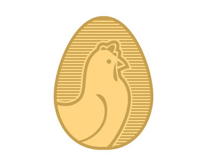 Canvas Print - chicken egg hen poultry livestock animal image vector