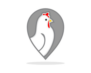 Canvas Print - marker chicken hen poultry livestock animal image vector
