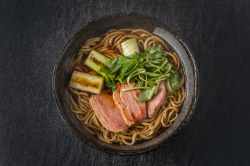 Wall Mural - 鴨南蛮　noodles with duck meat and Welsh onion