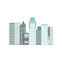 Sticker - Modern skyscrapers in Singapore vector Illustration