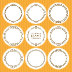 Poster - Vector round frames set design element