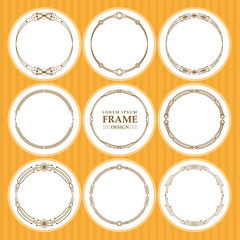 Wall Mural - Vector round frames set design element